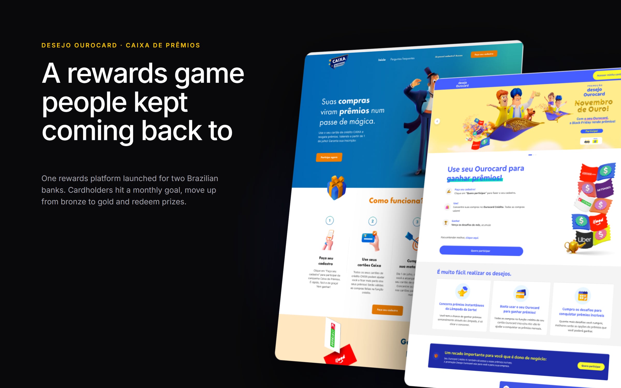 Desejo Ourocard & Caixa de Prêmios: A rewards game people kept coming back to