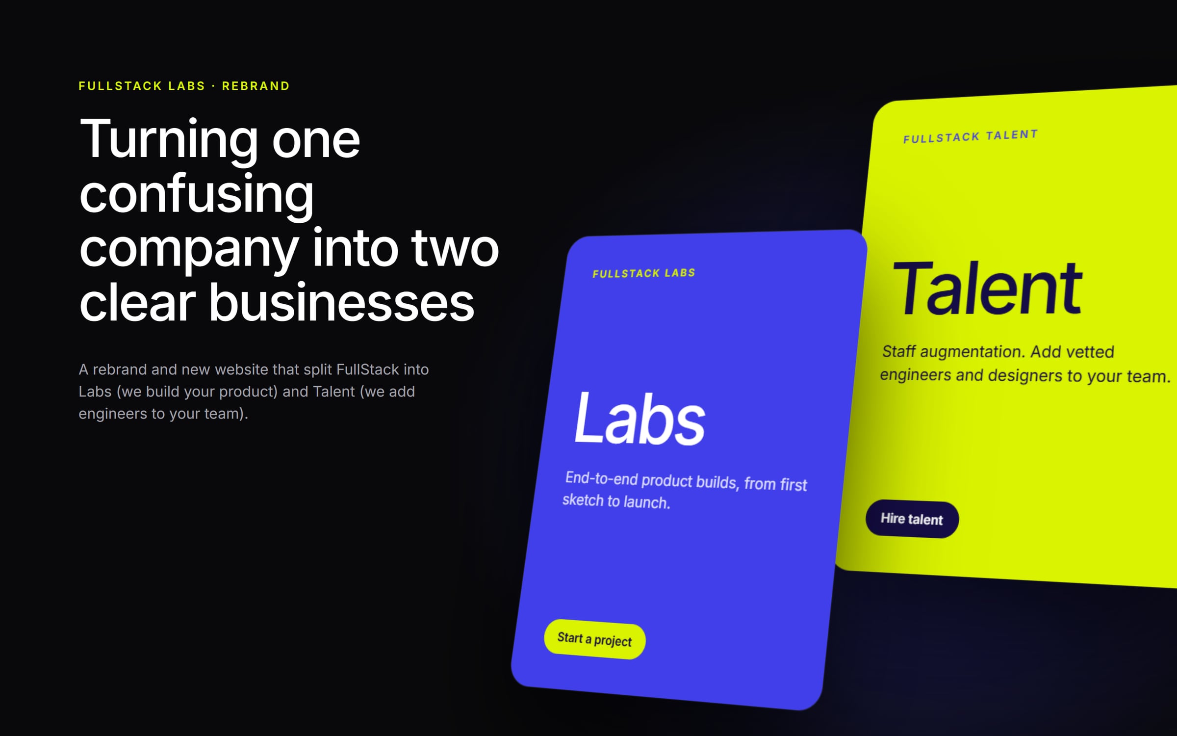 FullStack Labs: Turning one confusing company into two clear businesses