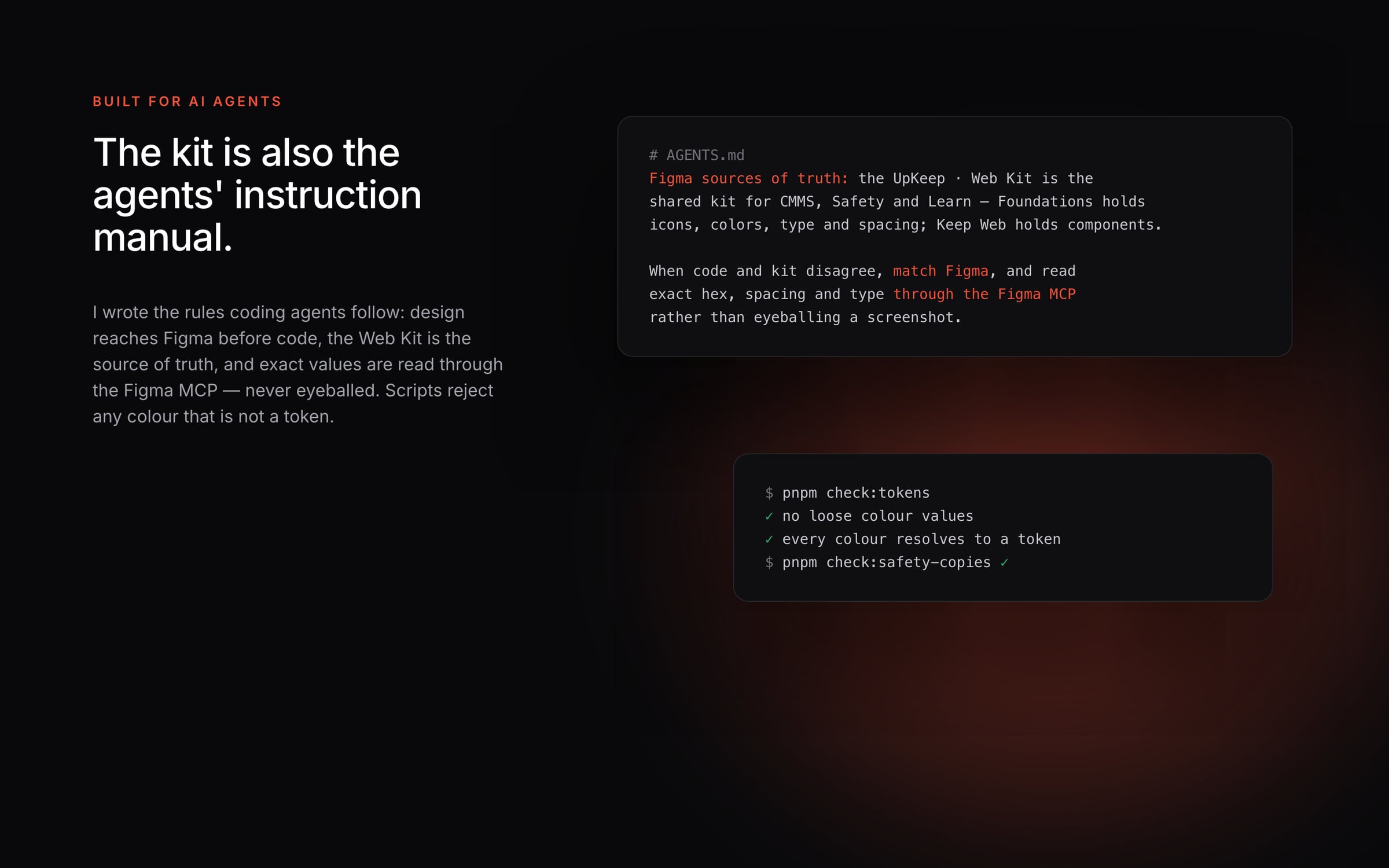 Rules that let AI coding agents build from the kit